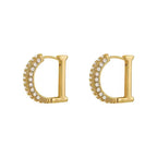 Shoperly ES-271 18k Gold Plated Stainless Steel Tarnish Free Waterproof Female Jewellery