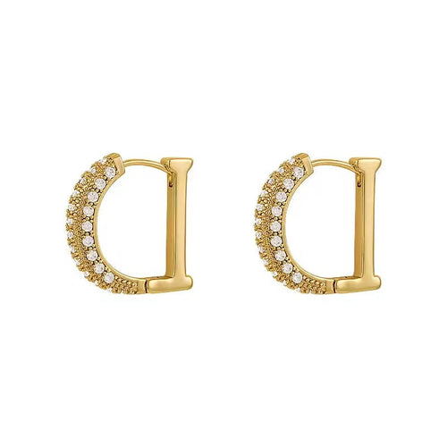 Shoperly ES-271 18k Gold Plated Stainless Steel Tarnish Free Waterproof Female Jewellery