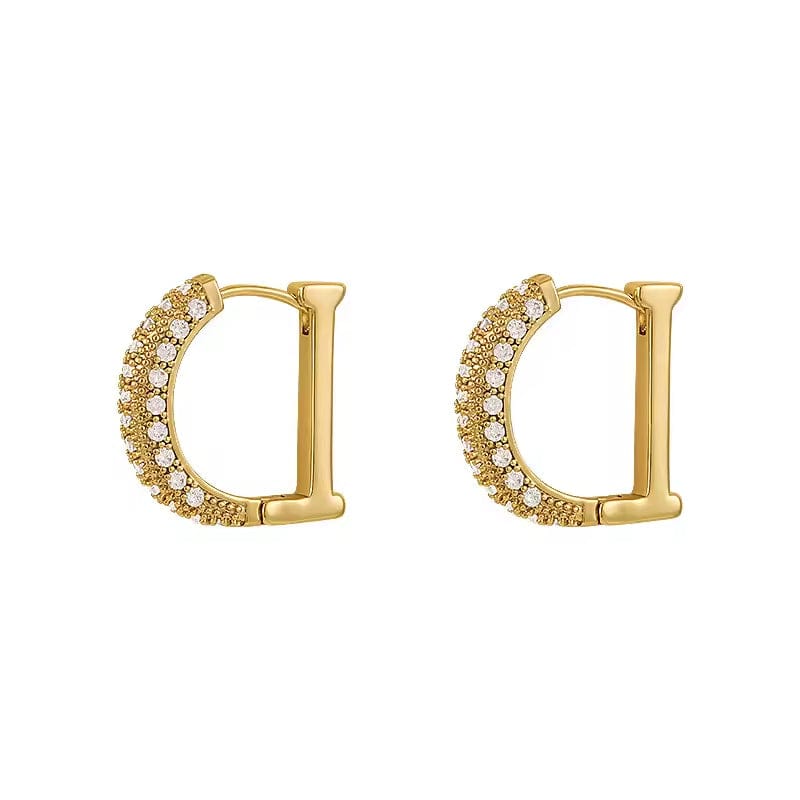 Shoperly ES-271 18k Gold Plated Stainless Steel Tarnish Free Waterproof Female Jewellery