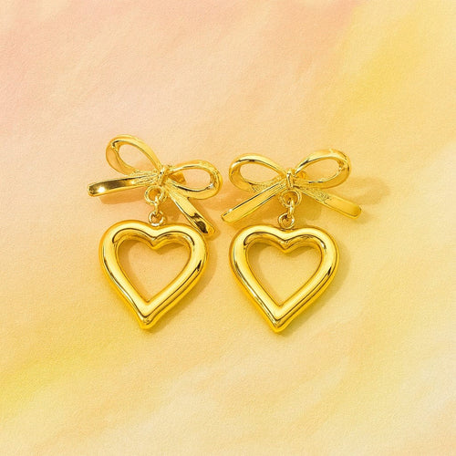 Shoperly ES-272 18k Gold Plated Stainless Steel Tarnish Free Waterproof Female Jewellery