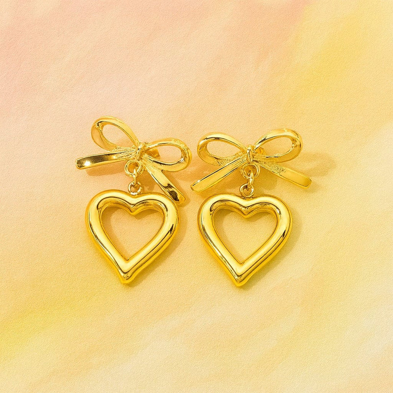 Shoperly ES-272 18k Gold Plated Stainless Steel Tarnish Free Waterproof Female Jewellery