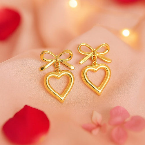 Shoperly ES-272 18k Gold Plated Stainless Steel Tarnish Free Waterproof Female Jewellery