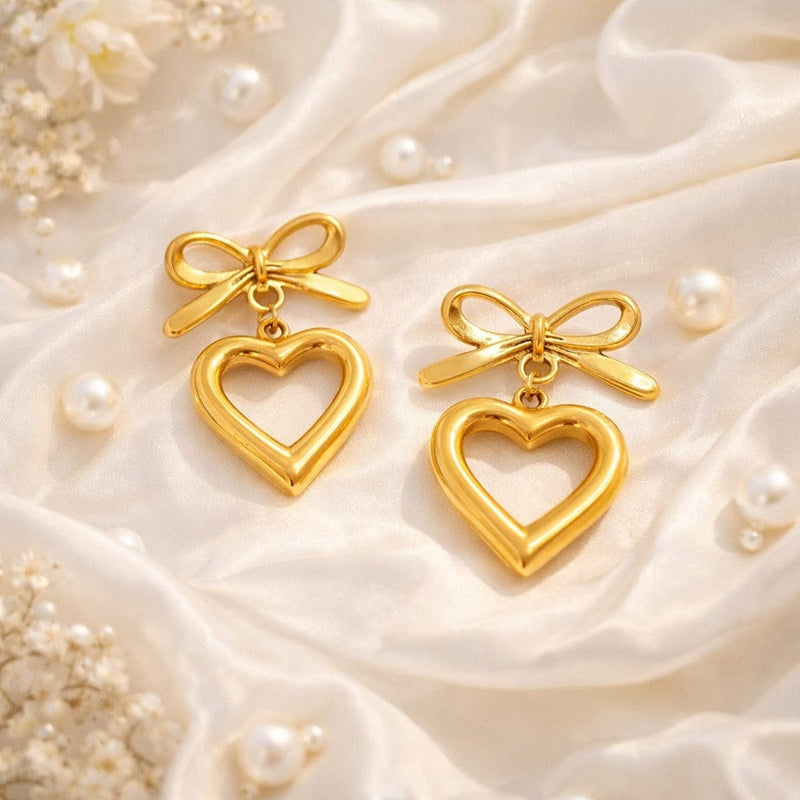 Shoperly ES-272 18k Gold Plated Stainless Steel Tarnish Free Waterproof Female Jewellery