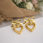 Shoperly ES-272 18k Gold Plated Stainless Steel Tarnish Free Waterproof Female Jewellery