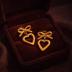 Shoperly ES-272 18k Gold Plated Stainless Steel Tarnish Free Waterproof Female Jewellery