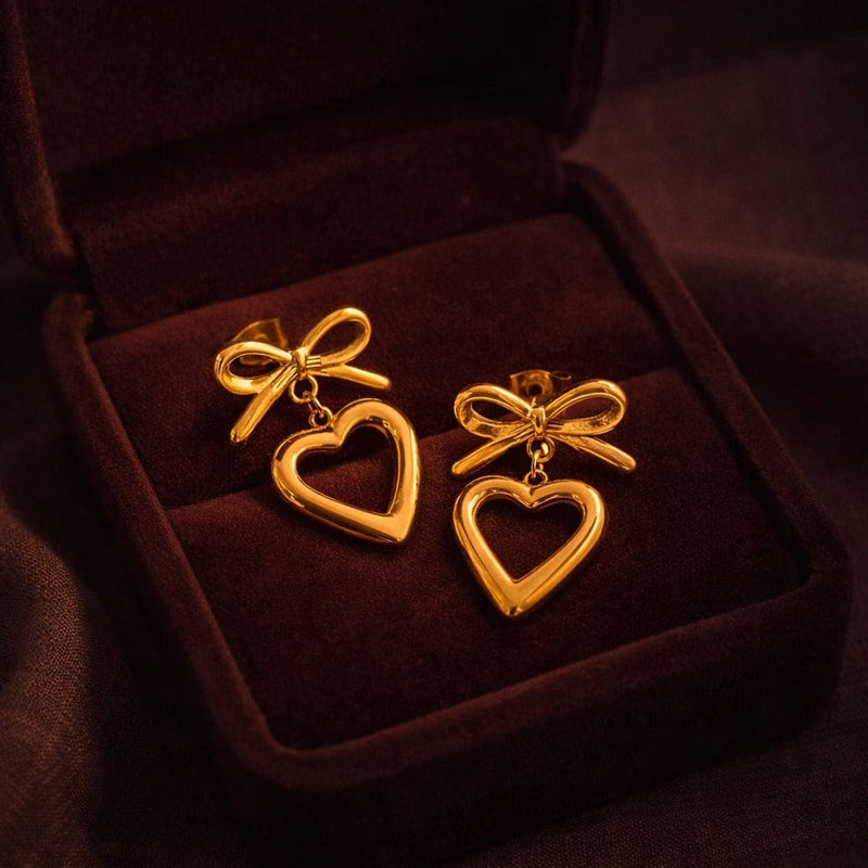 Shoperly ES-272 18k Gold Plated Stainless Steel Tarnish Free Waterproof Female Jewellery