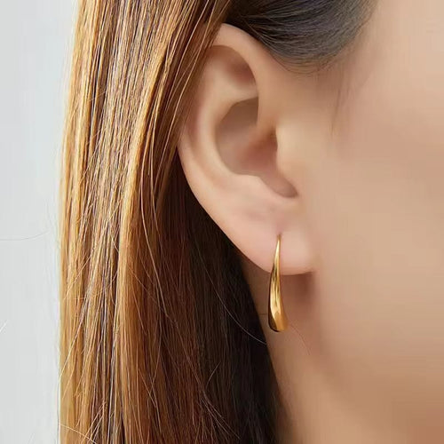Shoperly ES-275 -18k Gold Plated Stainless Steel Tarnish Free