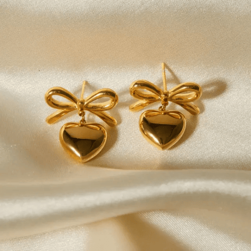 Shoperly ES-277 18k Gold Plated Stainless Steel Tarnish Free Waterproof Female Jewellery