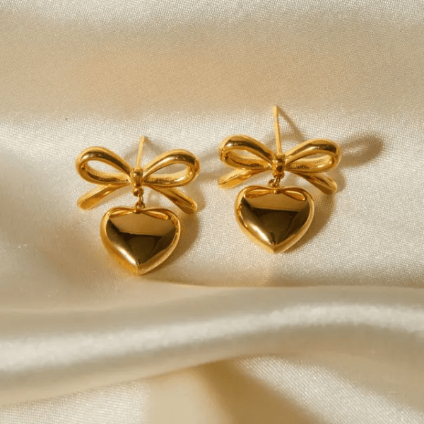 Shoperly ES-277 18k Gold Plated Stainless Steel Tarnish Free Waterproof Female Jewellery