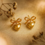 Shoperly ES-277 18k Gold Plated Stainless Steel Tarnish Free Waterproof Female Jewellery