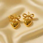 Shoperly ES-277 18k Gold Plated Stainless Steel Tarnish Free Waterproof Female Jewellery