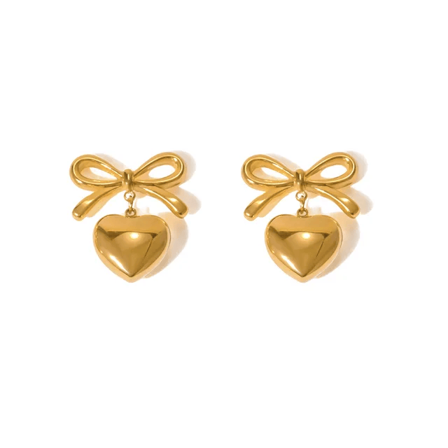 Shoperly ES-277 18k Gold Plated Stainless Steel Tarnish Free Waterproof Female Jewellery