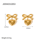 Shoperly ES-277 18k Gold Plated Stainless Steel Tarnish Free Waterproof Female Jewellery