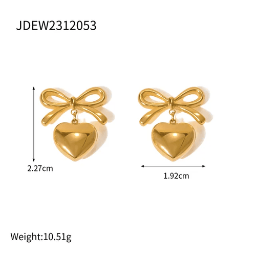 Shoperly ES-277 18k Gold Plated Stainless Steel Tarnish Free Waterproof Female Jewellery