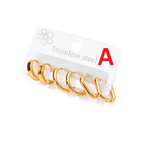 Shoperly ES-281-18k Gold Plated Stainless Steel Tarnish Free Waterproof Female Earrings