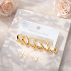 Shoperly ES-281-18k Gold Plated Stainless Steel Tarnish Free Waterproof Female Earrings