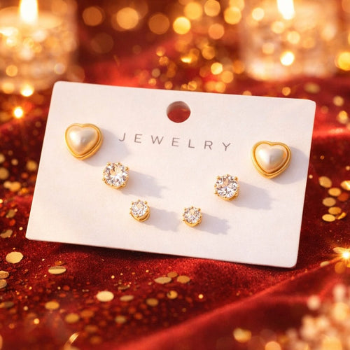 Shoperly ES-284  18k Gold Plated Stainless Steel Tarnish Free Waterproof Female Jewellery