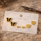 Shoperly ES-286 18k Gold Plated Stainless Steel Tarnish Free Waterproof Female Jewellery