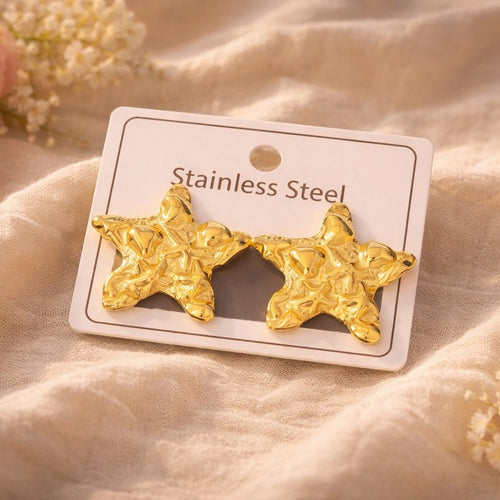 Shoperly ES-287 18k Gold Plated Stainless Steel Tarnish Free Waterproof Female Jewellery