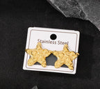 Shoperly ES-287 18k Gold Plated Stainless Steel Tarnish Free Waterproof Female Jewellery
