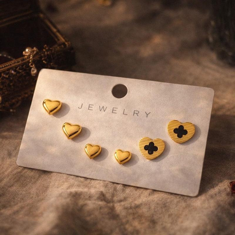 Shoperly ES-288  18k Gold Plated Stainless Steel Tarnish Free Waterproof Female Jewellery