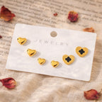 Shoperly ES-288  18k Gold Plated Stainless Steel Tarnish Free Waterproof Female Jewellery
