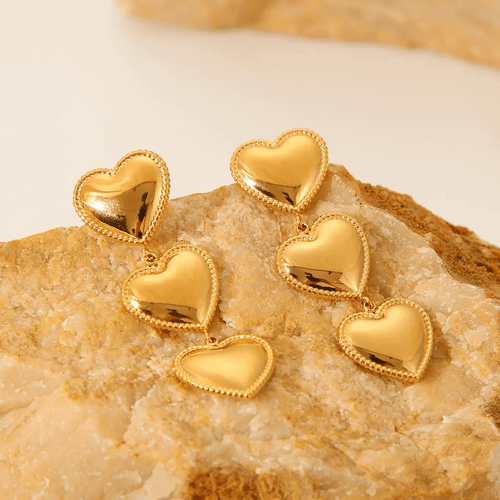 Shoperly ES-291 18k Gold Plated Stainless Steel Tarnish Free Waterproof Female Jewellery