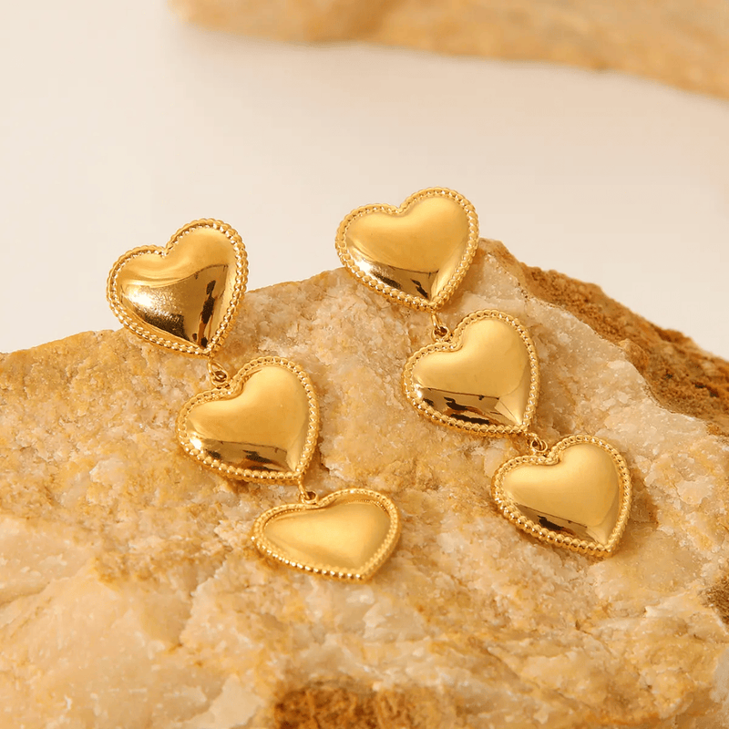 Shoperly ES-291 18k Gold Plated Stainless Steel Tarnish Free Waterproof Female Jewellery