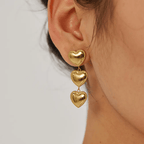 Shoperly ES-291 18k Gold Plated Stainless Steel Tarnish Free Waterproof Female Jewellery