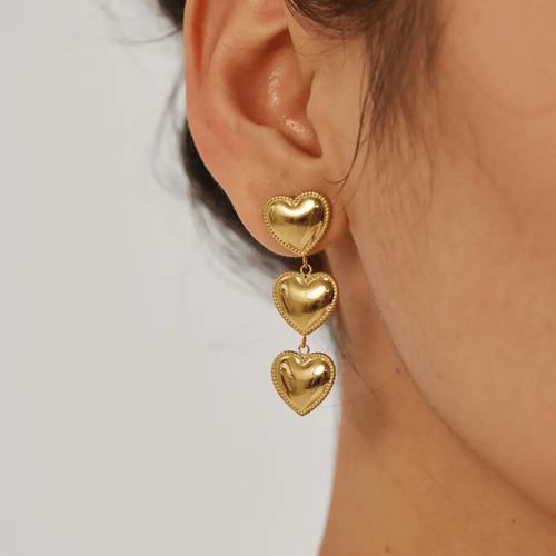 Shoperly ES-291 18k Gold Plated Stainless Steel Tarnish Free Waterproof Female Jewellery