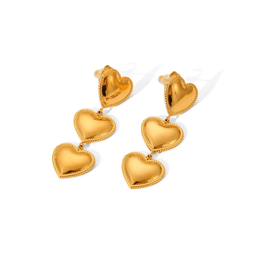 Shoperly ES-291 18k Gold Plated Stainless Steel Tarnish Free Waterproof Female Jewellery