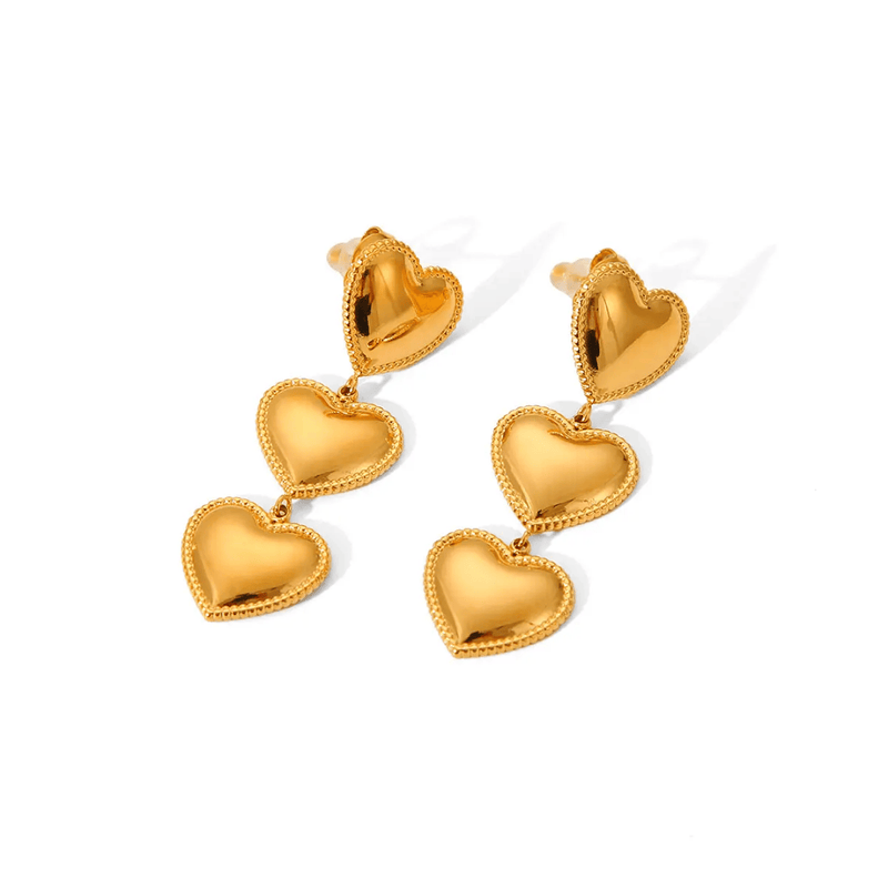 Shoperly ES-291 18k Gold Plated Stainless Steel Tarnish Free Waterproof Female Jewellery