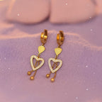 Shoperly ES-293 18k Gold Plated Stainless Steel Tarnish Free Waterproof Female Jewellery