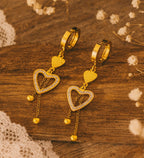 Shoperly ES-293 18k Gold Plated Stainless Steel Tarnish Free Waterproof Female Jewellery