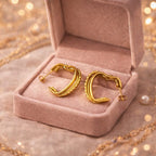 Shoperly ES-299 18k Gold Plated Stainless Steel Tarnish Free Waterproof Female Jewellery