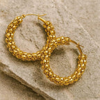 Shoperly ES-301 18k Gold Plated Stainless Steel Tarnish Free Waterproof Female Jewellery