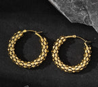 Shoperly ES-301 18k Gold Plated Stainless Steel Tarnish Free Waterproof Female Jewellery