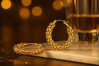 Shoperly ES-301 18k Gold Plated Stainless Steel Tarnish Free Waterproof Female Jewellery