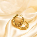 Shoperly ES-301 18k Gold Plated Stainless Steel Tarnish Free Waterproof Female Jewellery