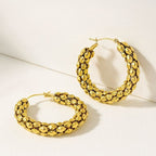 Shoperly ES-301 18k Gold Plated Stainless Steel Tarnish Free Waterproof Female Jewellery