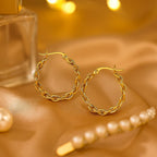 Shoperly ES-303 18k Gold Plated Stainless Steel Tarnish Free Waterproof Female Jewellery