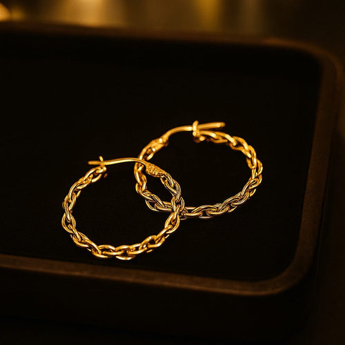 Shoperly ES-303 18k Gold Plated Stainless Steel Tarnish Free Waterproof Female Jewellery