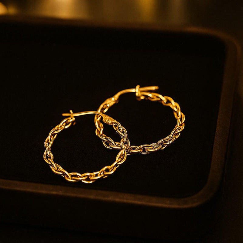 Shoperly ES-303 18k Gold Plated Stainless Steel Tarnish Free Waterproof Female Jewellery