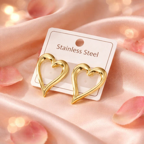 Shoperly ES-307 18k Gold Plated Stainless Steel Tarnish Free Waterproof Female Jewellery