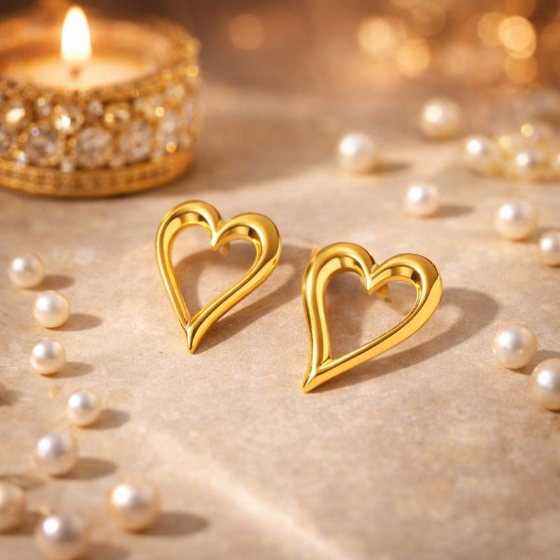 Shoperly ES-307 18k Gold Plated Stainless Steel Tarnish Free Waterproof Female Jewellery