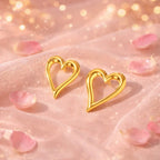 Shoperly ES-307 18k Gold Plated Stainless Steel Tarnish Free Waterproof Female Jewellery