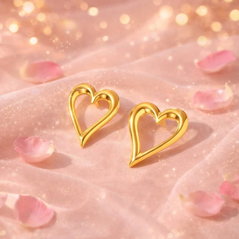 Shoperly ES-307 18k Gold Plated Stainless Steel Tarnish Free Waterproof Female Jewellery