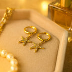 Shoperly ES-310 18k Gold Plated Stainless Steel Tarnish Free Waterproof Female Earrings