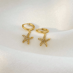 Shoperly ES-310 18k Gold Plated Stainless Steel Tarnish Free Waterproof Female Earrings