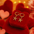 Shoperly ES-310 18k Gold Plated Stainless Steel Tarnish Free Waterproof Female Earrings